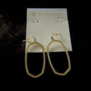 Gold open frame Danielle Kendra Scott Earrings